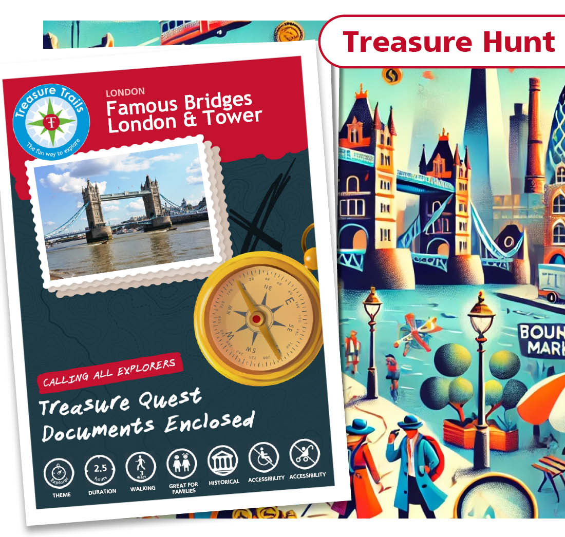 Treasure Hunt in London Bridge and Tower Bridge - Solve Clues & Explore