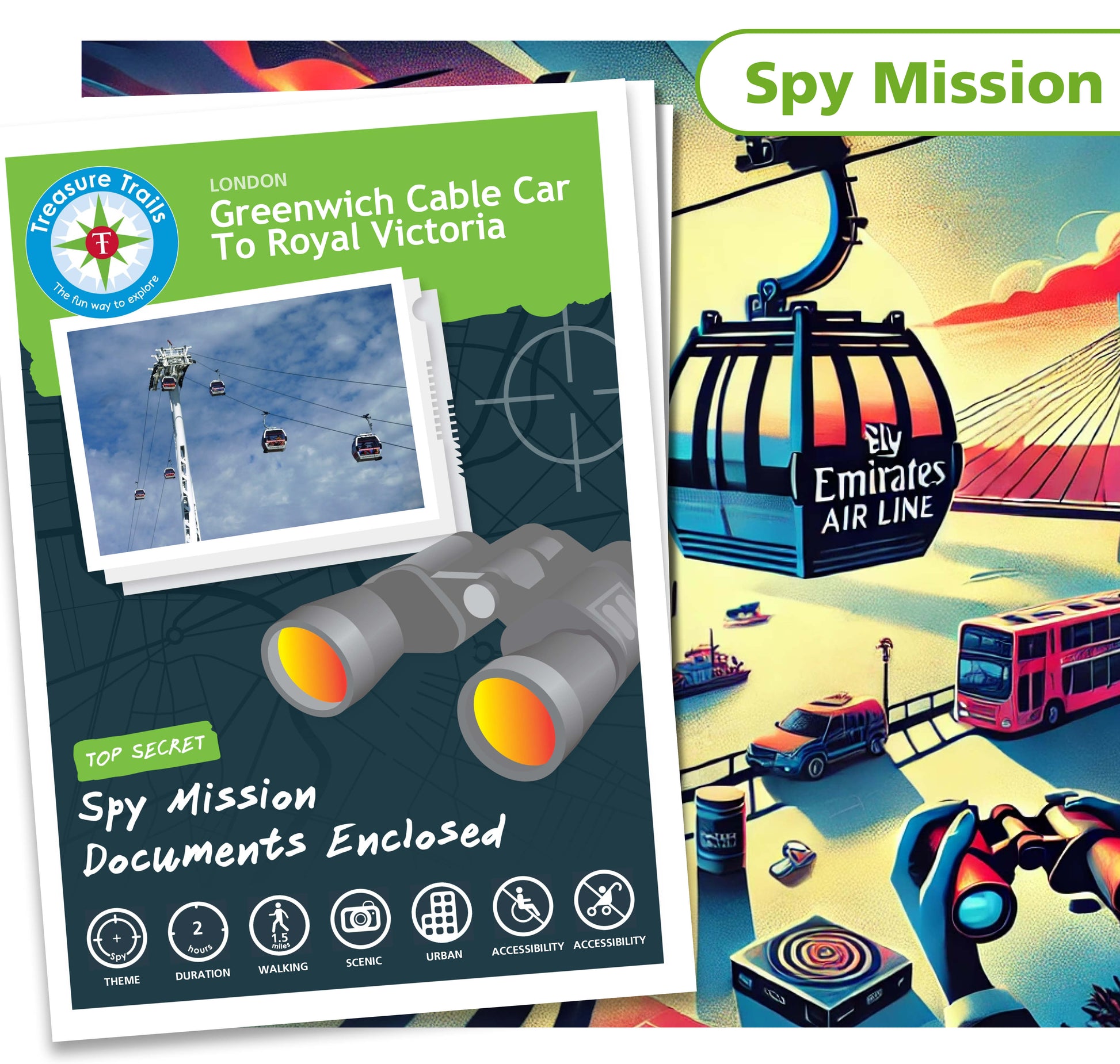 Treasure Hunt in Greenwich Cable Car - Solve Clues & Explore