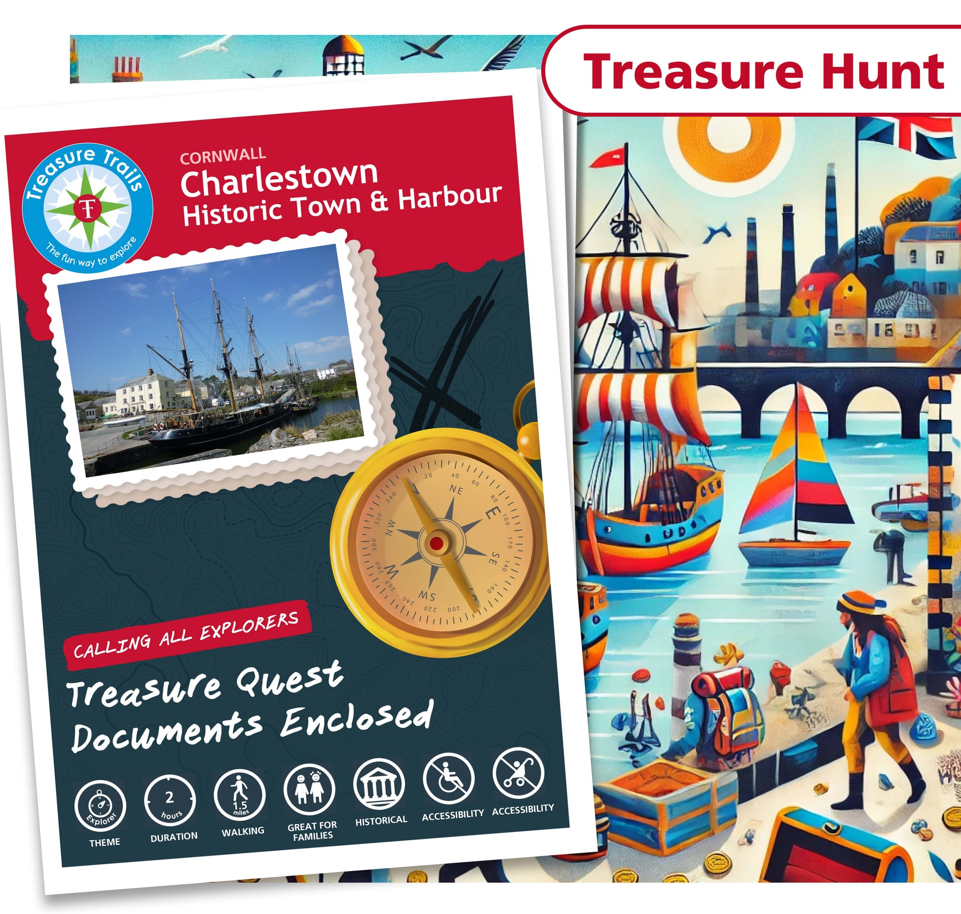 Treasure Hunt in Charlestown - Solve Clues & Explore