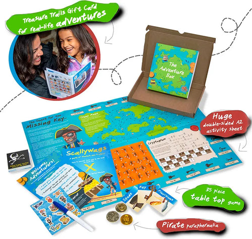 The Christmas Adventure Box is a collection of exciting mysteries, activities and games.