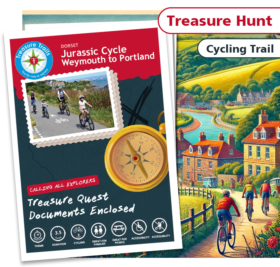 Treasure Hunt in Jurassic Coast Cycle - Solve Clues & Explore