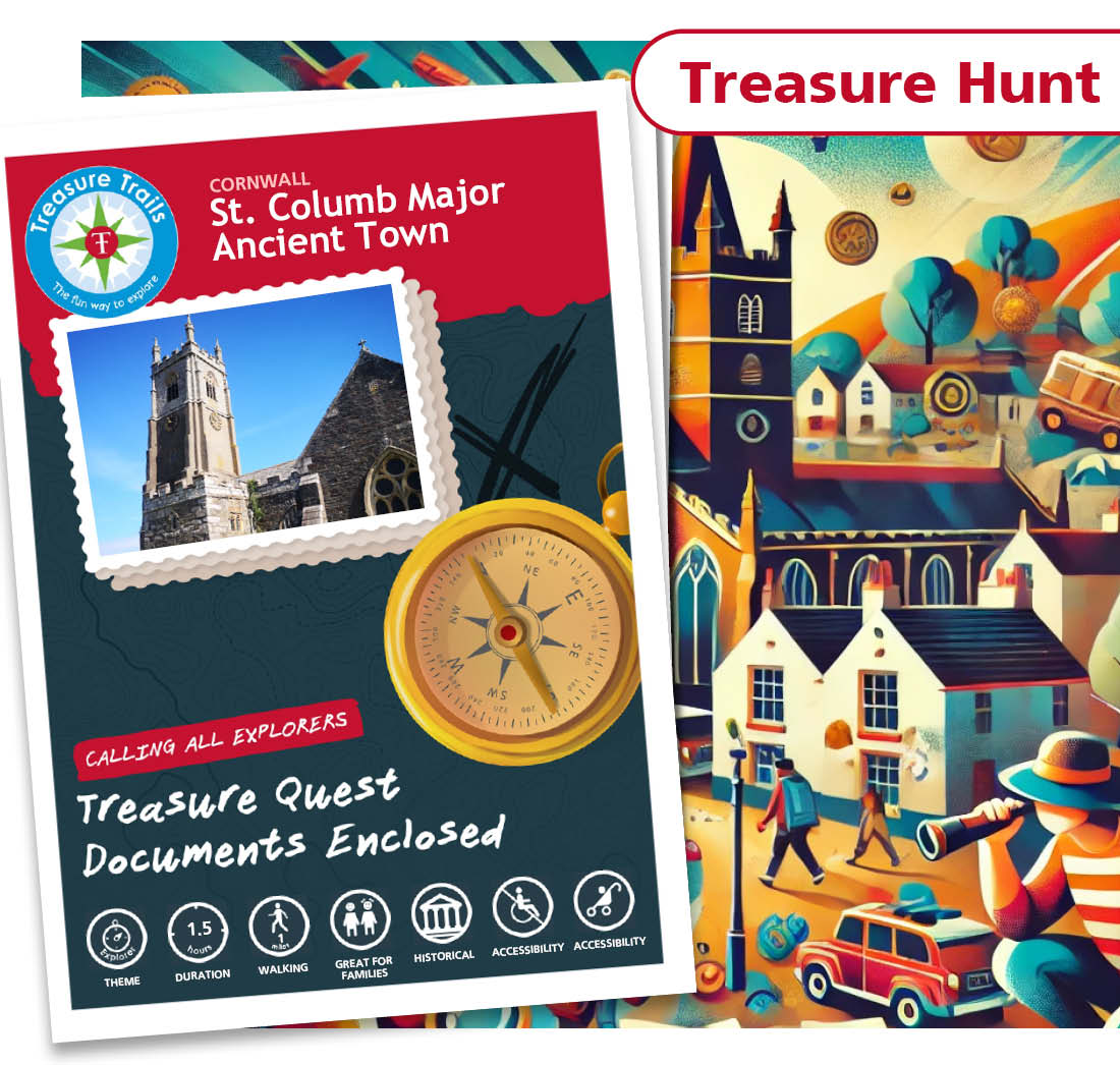 Treasure Hunt in St Columb Major - Solve Clues & Explore