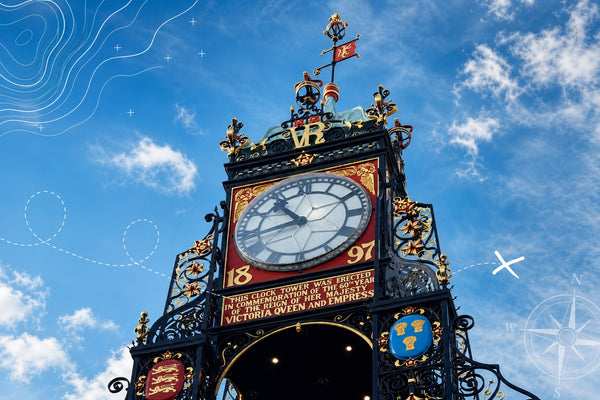 Chester - Eastgate Clock & Streets