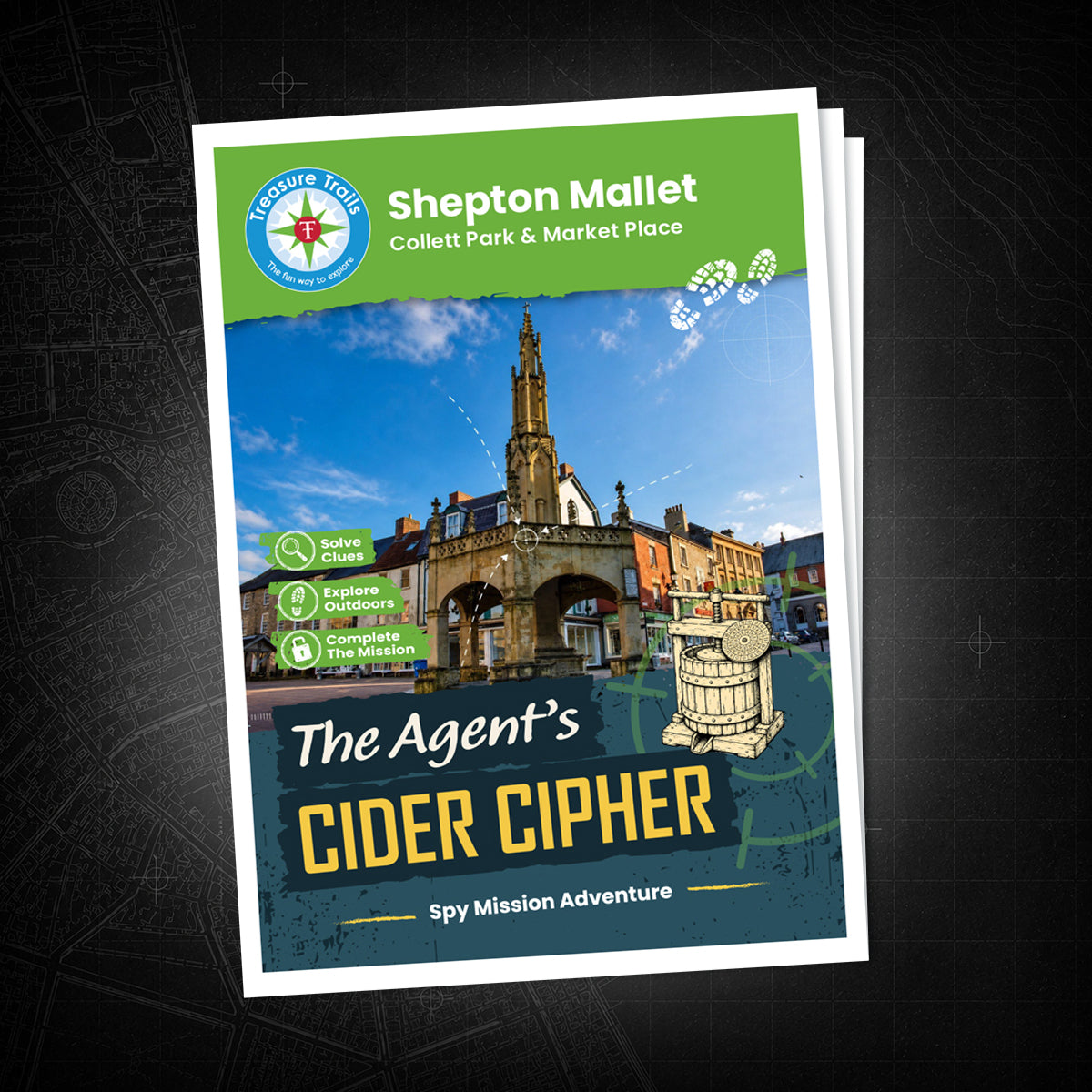 Shepton Mallet - Collett Park & Market Place Treasure Trail - front cover