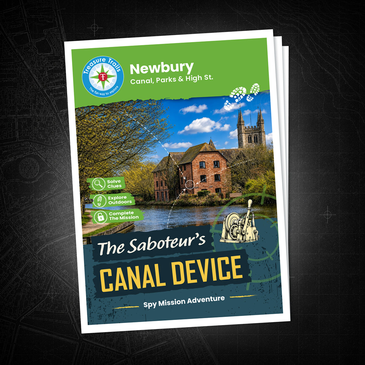 Newbury - Canal, Parks & High St. Treasure Trail - front cover