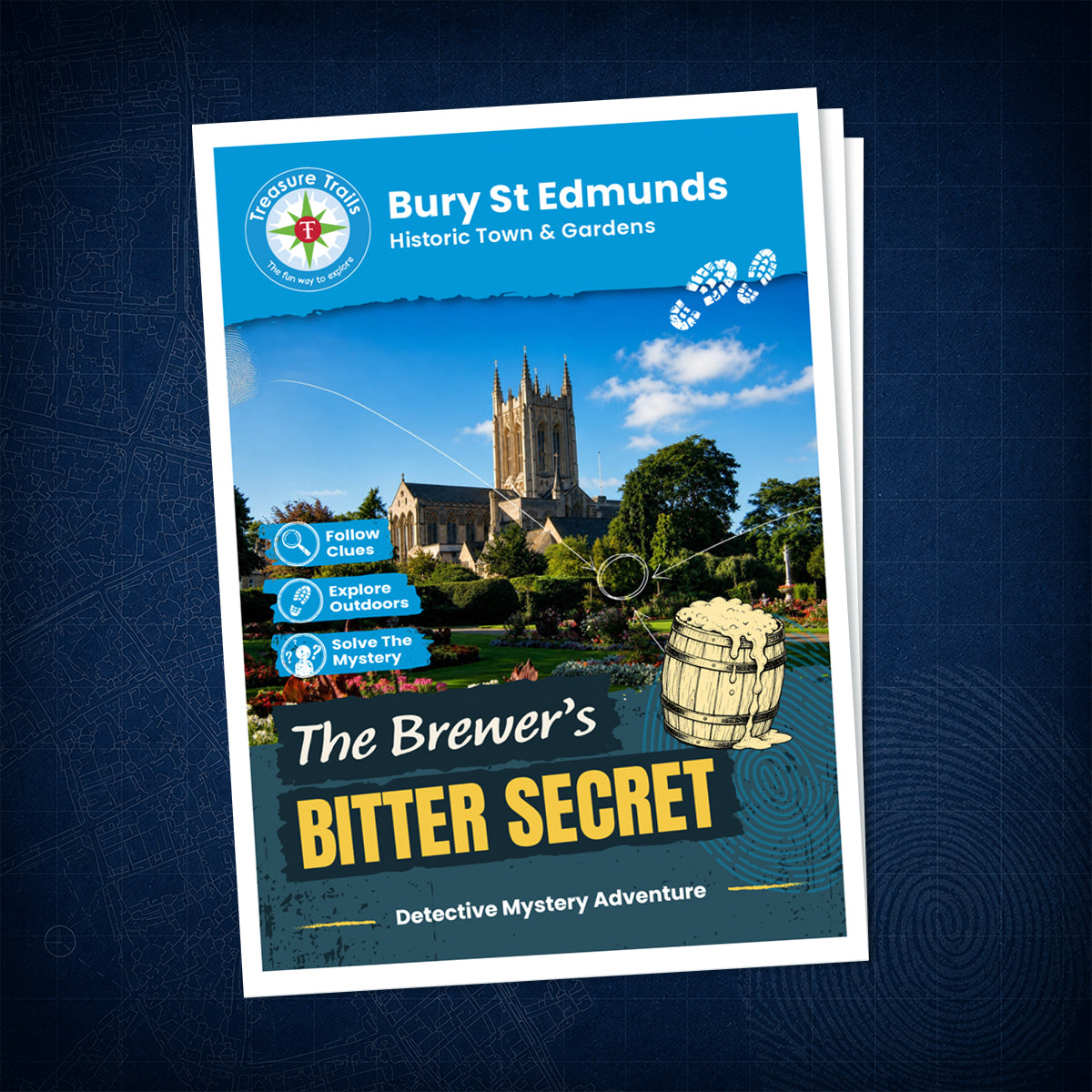 Bury St Edmunds - Historic Town & Gardens Treasure Trail - front cover