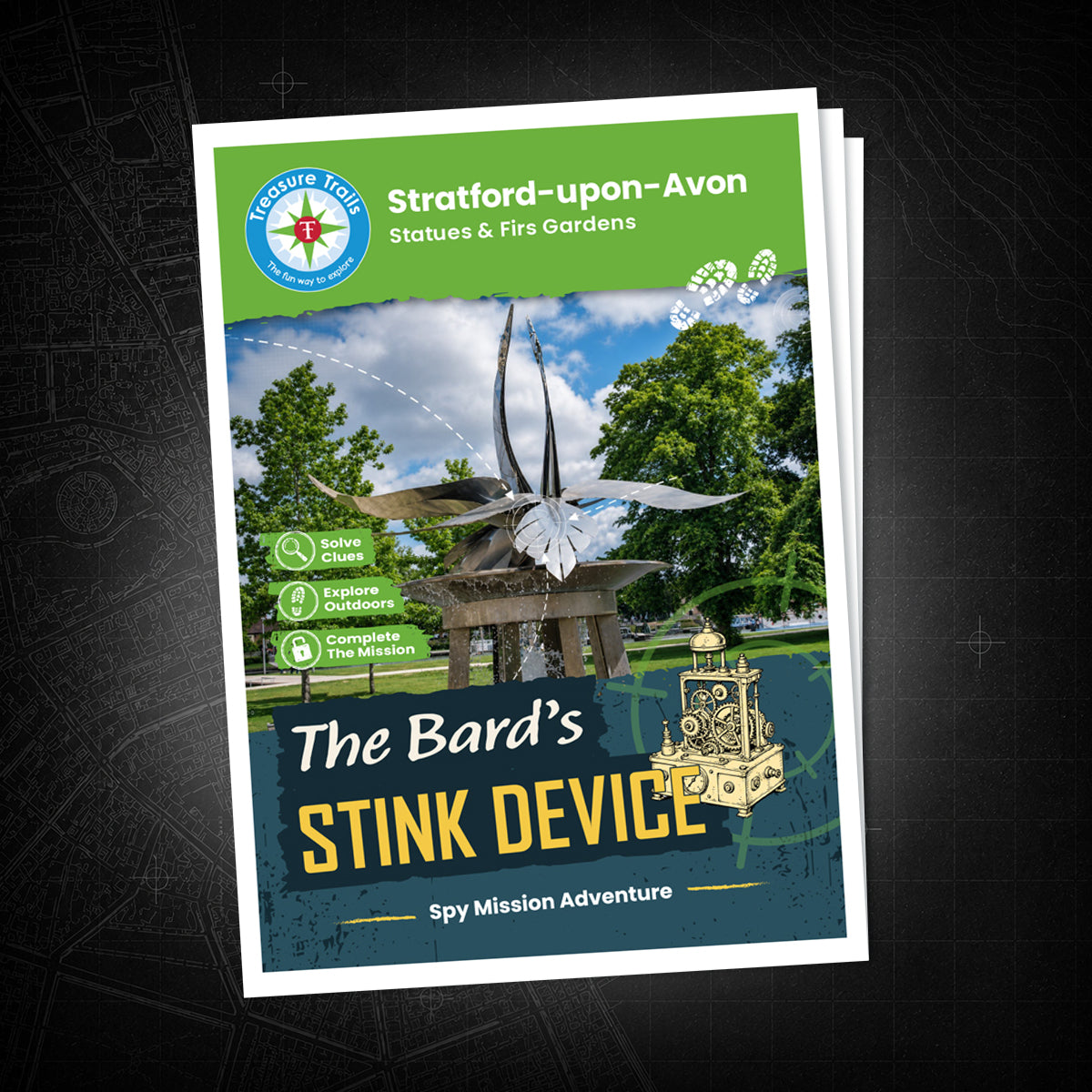 Stratford-upon-Avon - Statues & Firs Gardens Treasure Trail - front cover