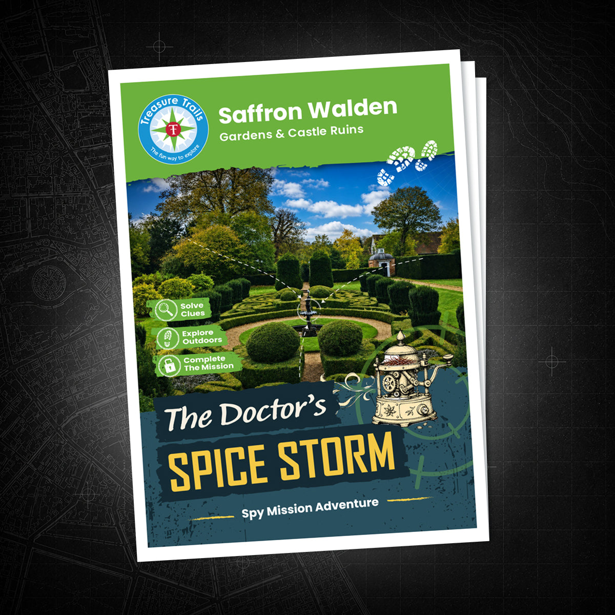 Saffron Walden - Gardens & Castle Ruins Treasure Trail - front cover