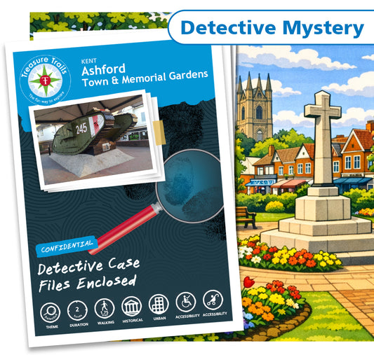 Hunt for clues in Ashford with this Detective Mystery themed Treasure Trail