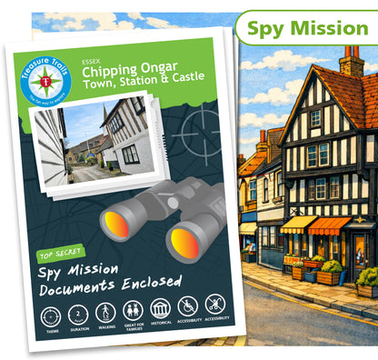 Solve clues as you hunt covertly around Chipping Ongar on a Spy Mission