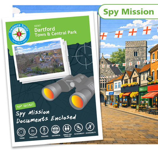 Hunt for clues as you sneak around Dartford on a spy mission themed Treasure Trail