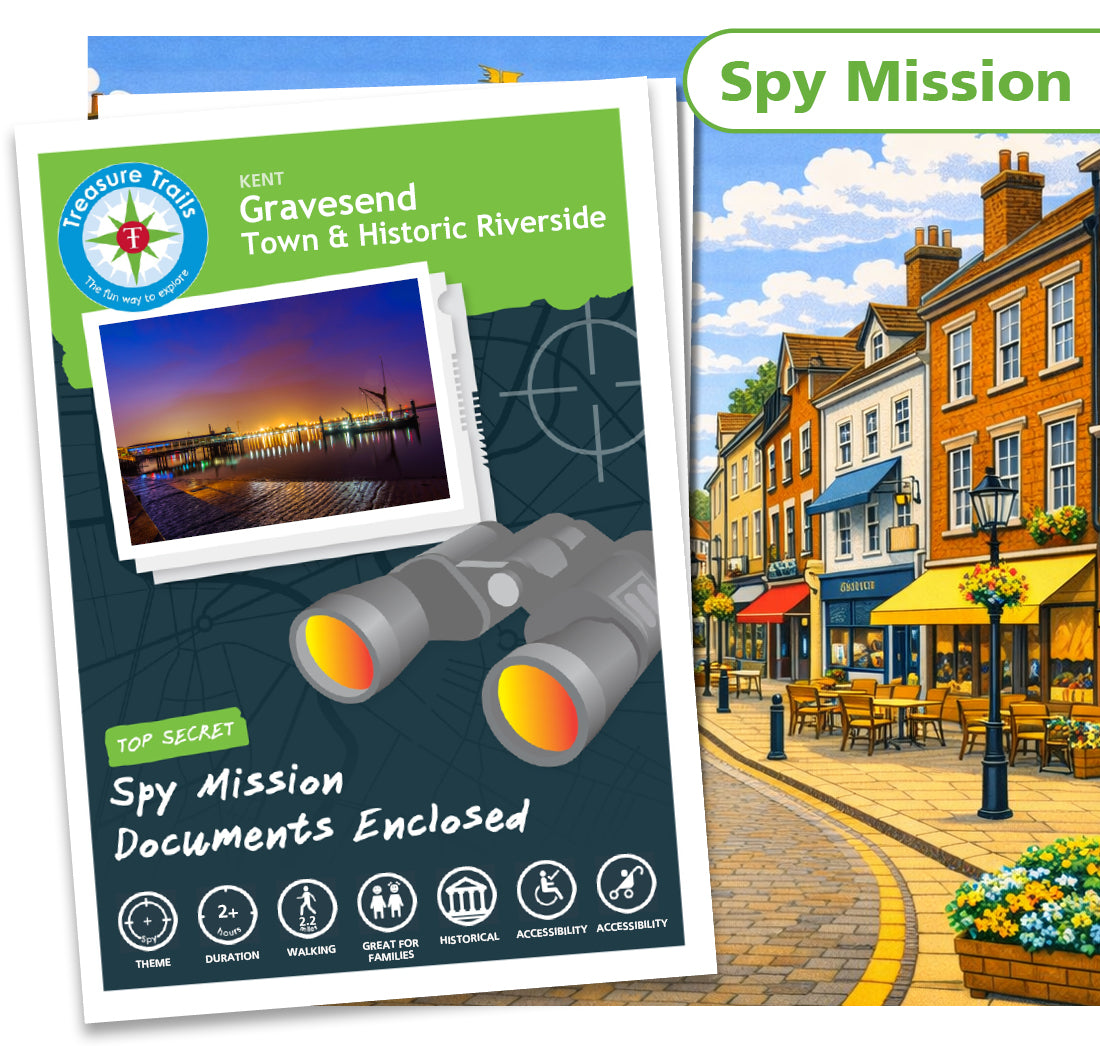 Hunt for clues in Gravesend on this exciting Spy Mission themed Treasure Trail