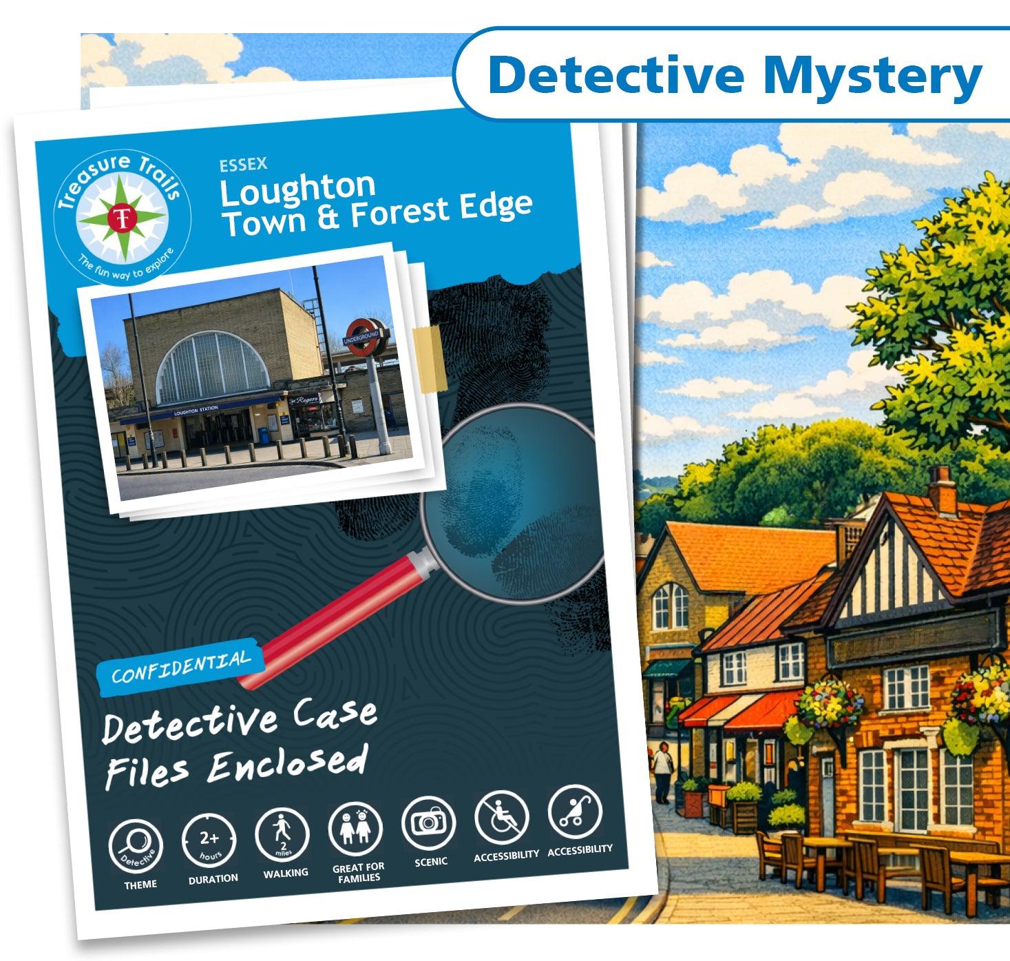 Solve clues in Loughton with a Detective Mystery themed Treasure Trail