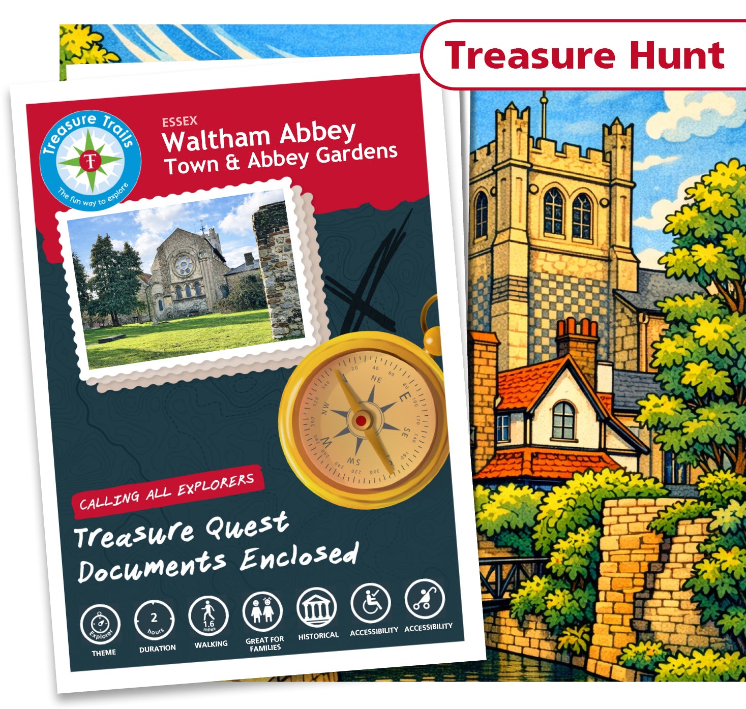 Hunt for long lost treasure as you solve clues in Waltham Abbey