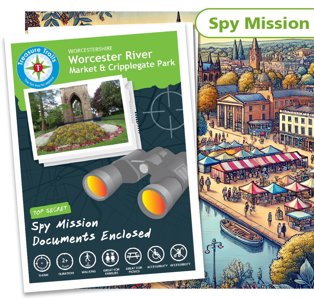 Worcester - River Market & Cripplegate Park - Spy Mission Treasure Hunt