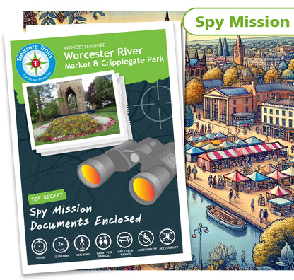Worcester - River Market & Cripplegate Park - Spy Mission Treasure Hunt